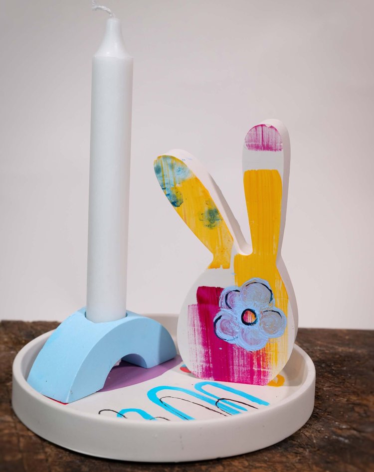 Art Easter Bunny Figure