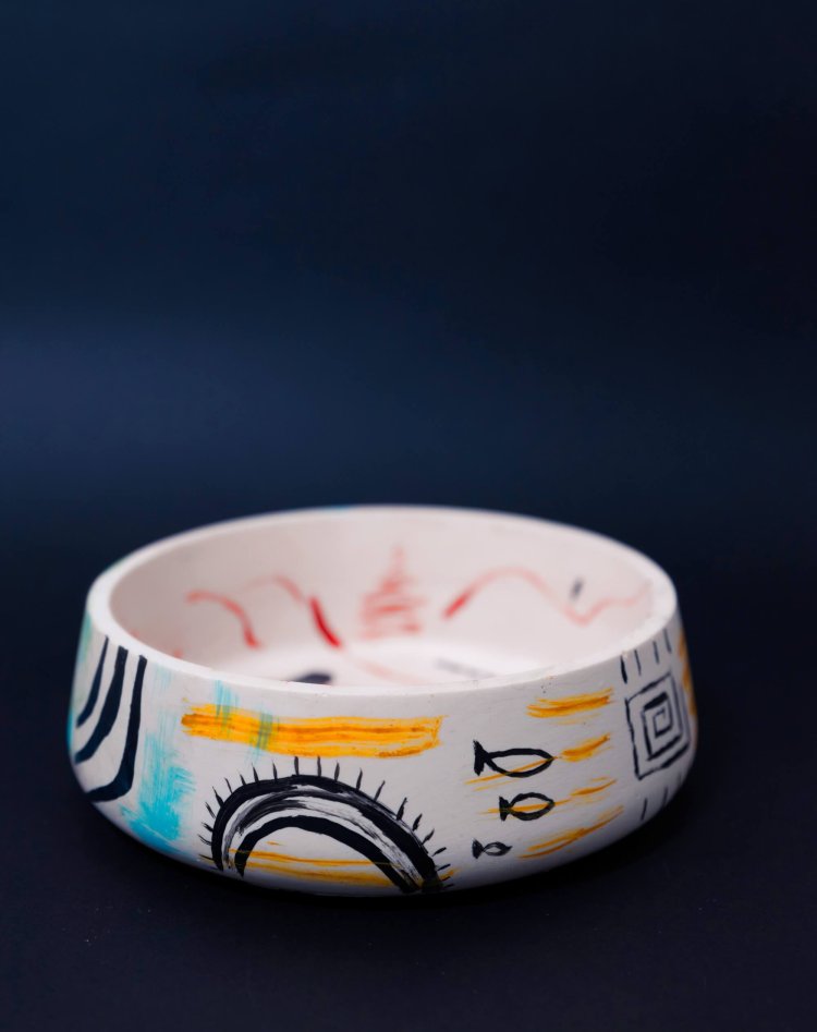 Abstract Painted Bowl