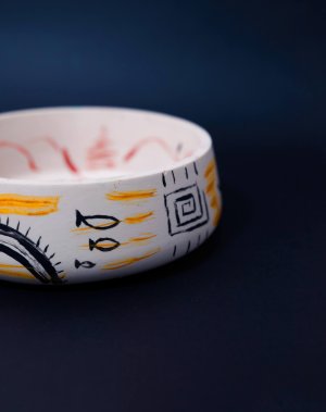 Abstract Painted Bowl