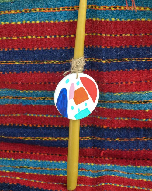 Easter Candle | Abstract Hand-Painted Big Charm