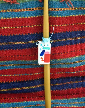 Easter Candle| Abstract Medium Hand-Painted Charm