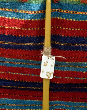Beeswax Easter Candle| Medium Hand-Painted Citrus Charm