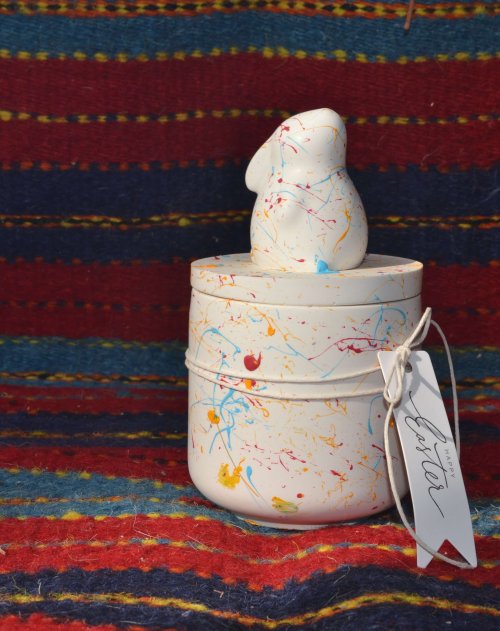 Bunny Candle Jar - Splashed edition