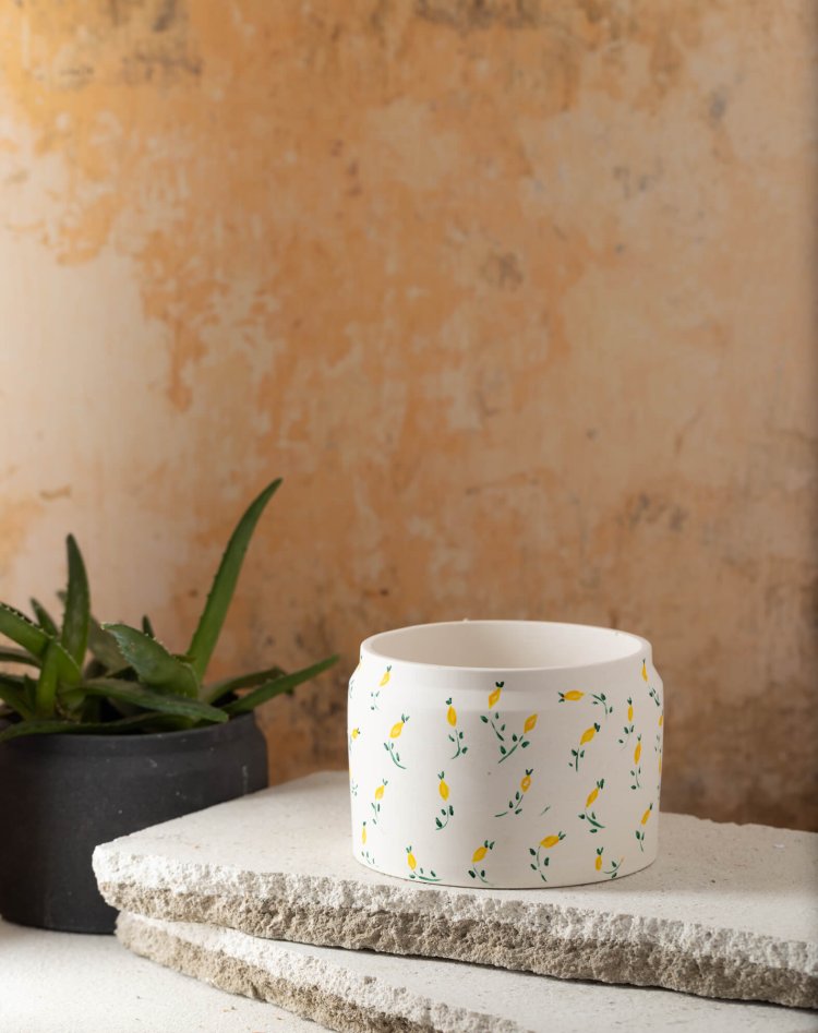 Soft Form Planter – Lemon Edition