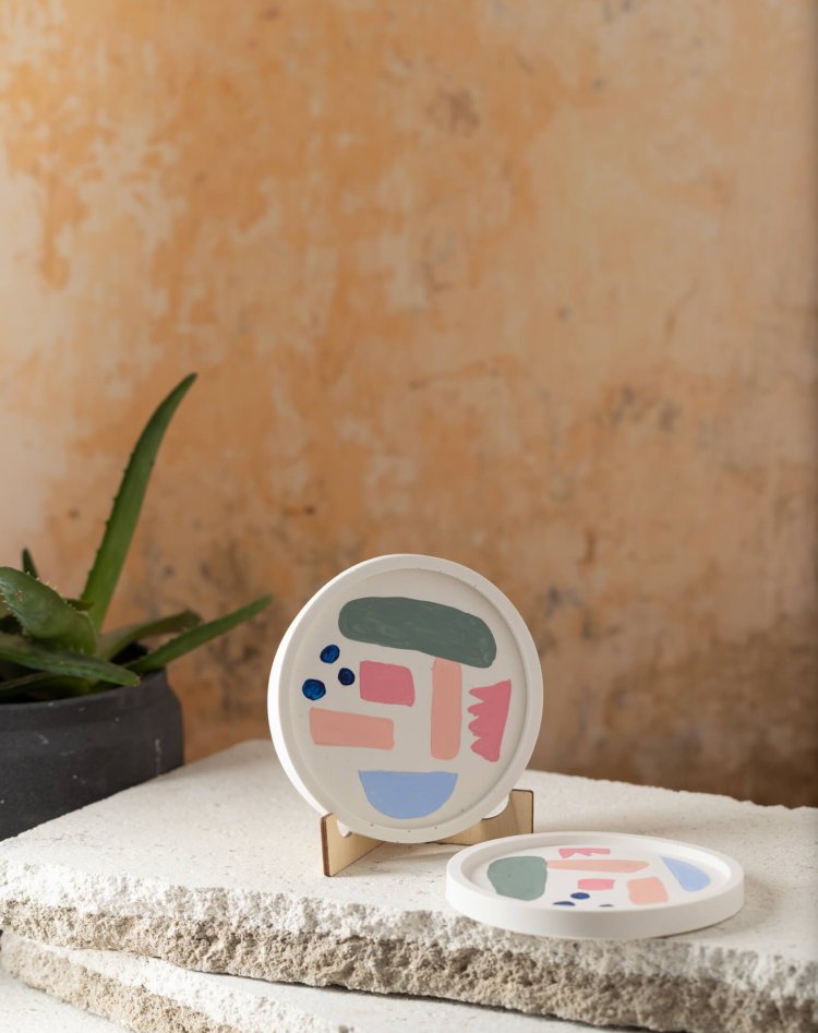Round Coasters – Handpainted Edition σετ 2 τμχ