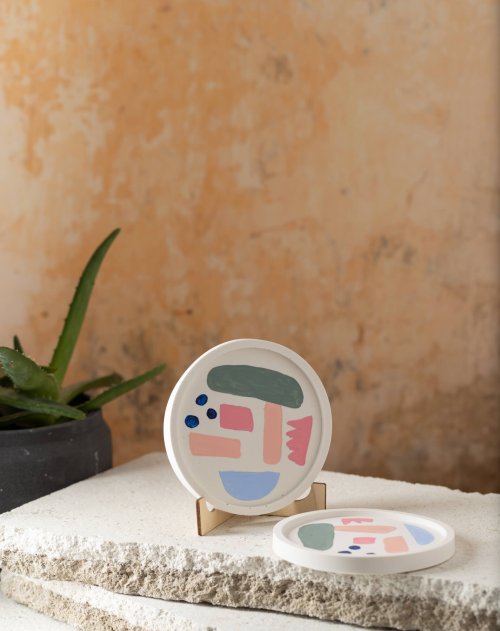 Round Coasters – Handpainted Edition σετ 2 τμχ